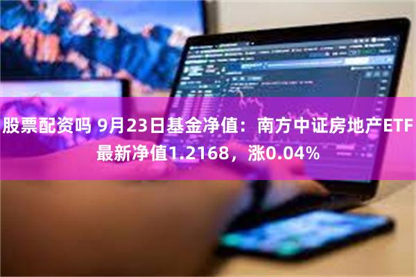 股票配资吗 9月23日基金净值：南方中证房地产ETF最新净值1.2168，涨0.04%