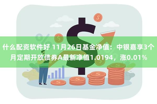 什么配资软件好 11月26日基金净值：中银嘉享3个月定期开放债券A最新净值1.0194，涨0.01%